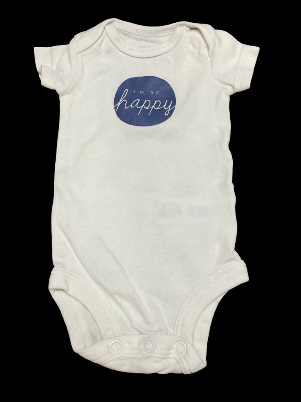 👣 10/$25 - White "I'm So Happy" Onesie